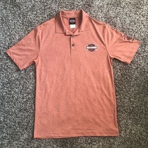 Harley Davidson Orange Polo Men’s Medium